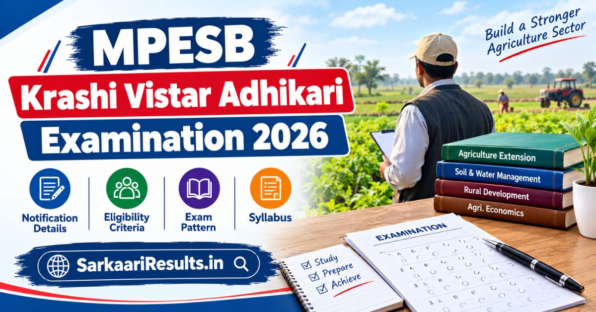 mpesb krashi vistar adhikari examination 2026